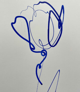 pen plot art tulip 01
