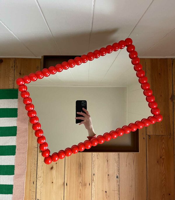 atomic red bobbin mirror